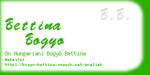 bettina bogyo business card